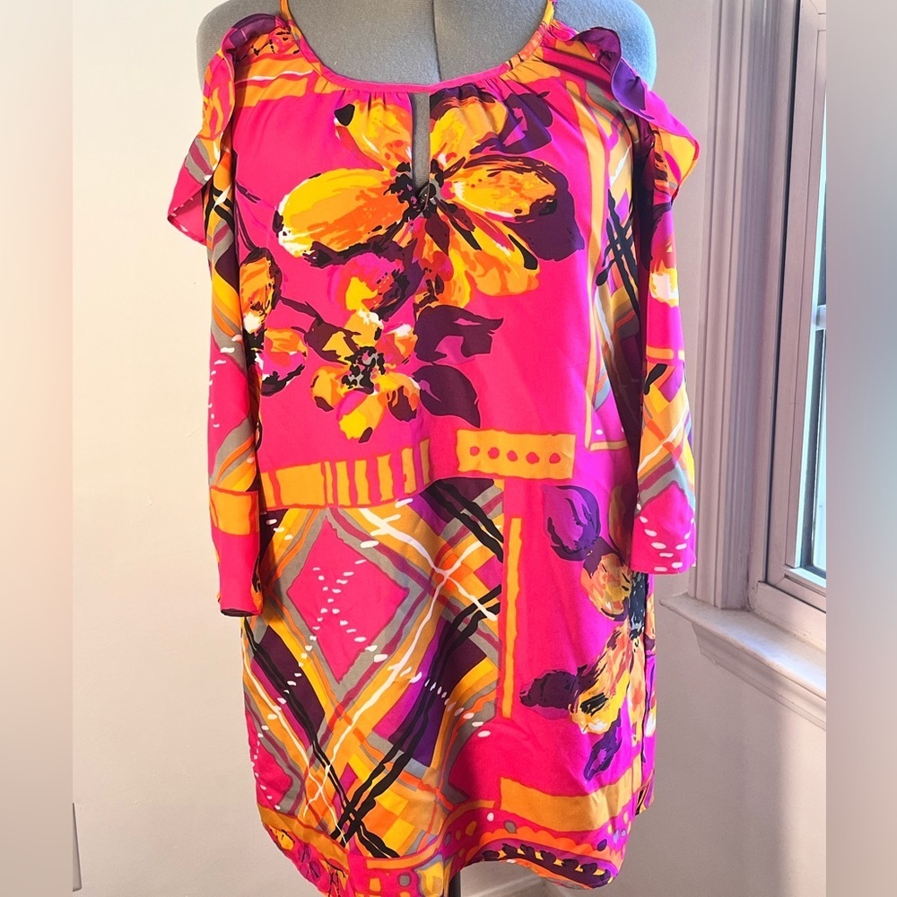 Vibrant Floral Off-Shoulder Dress
